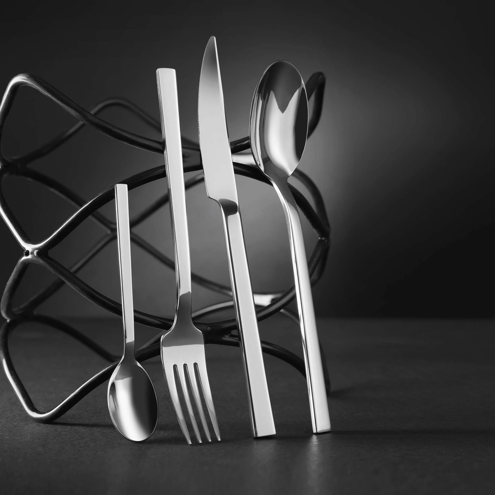 Lugë ëmbëlsire OVE Lugano 181 mm çelik inox 18/10, argjend, set 12 copë