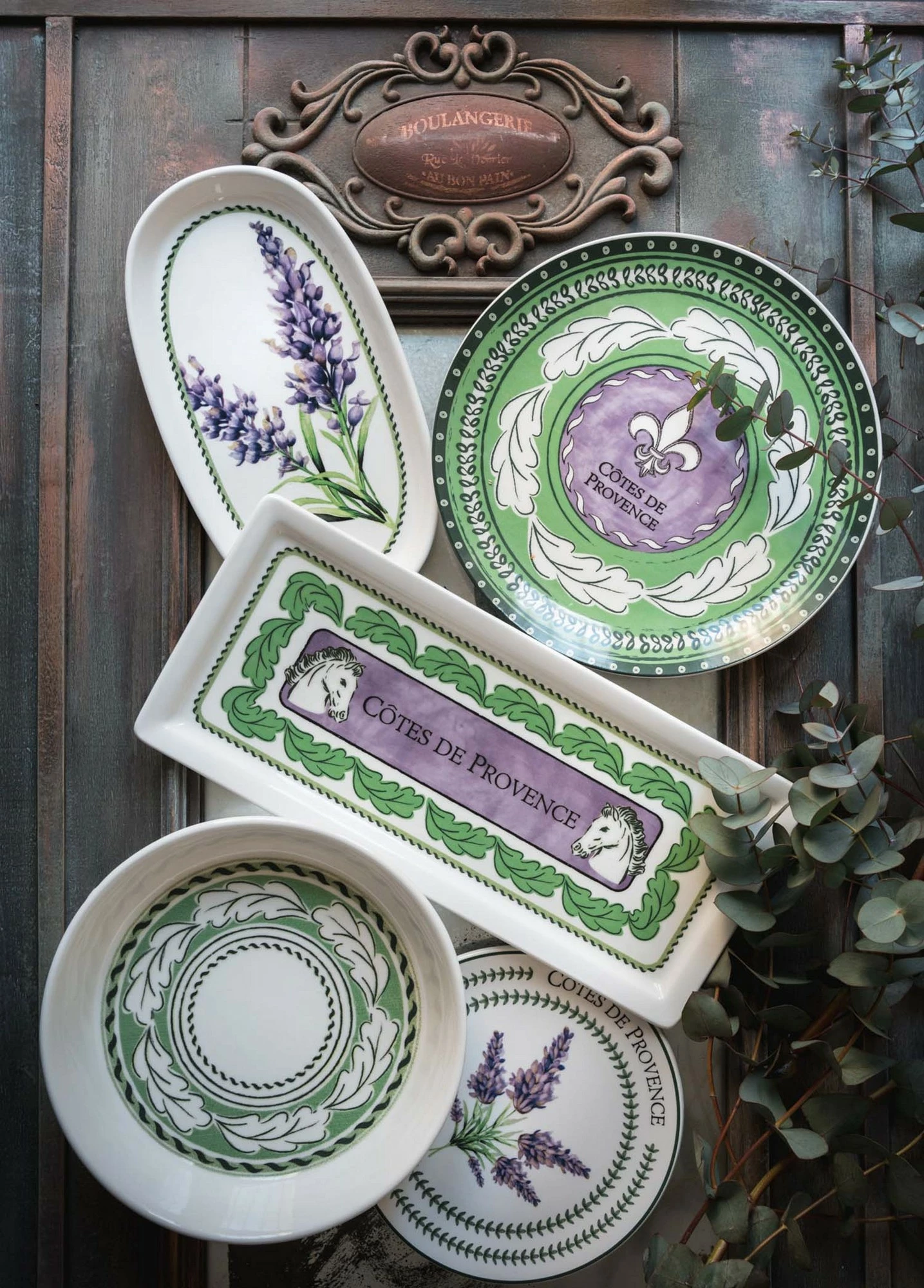Set pjatash ëmbëlsirash qeramike (6 copë), Hermia, PRC0002