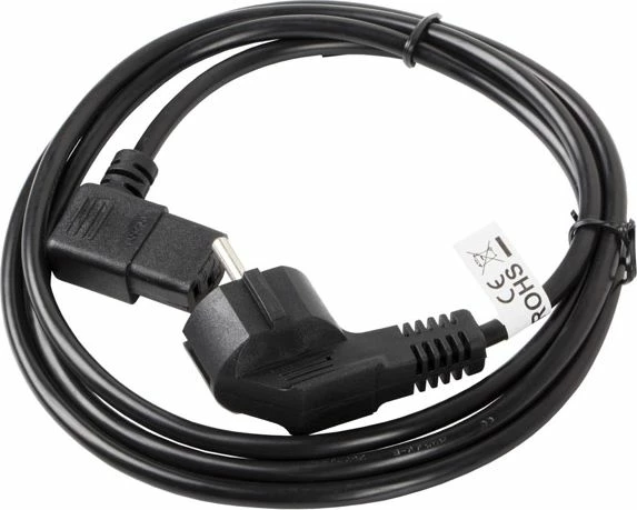 Kabllo rryme Lanberg CA-C13C-12CC-0018-BK Schuko (CEE 7/7) në IEC 320 C13 1.8m me prizë këndore, e zezë