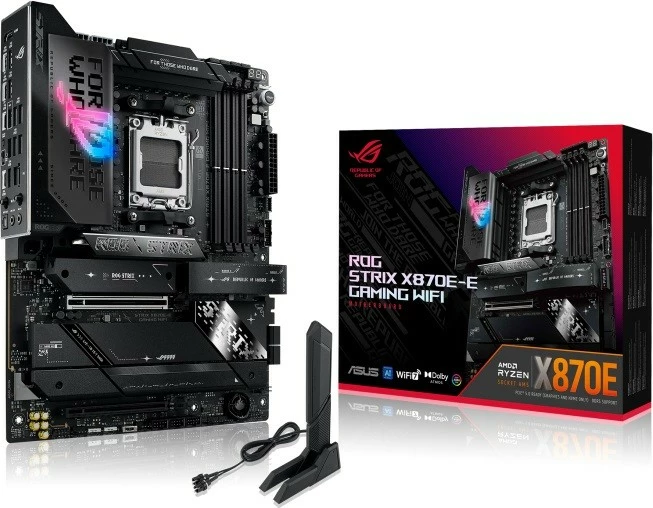 Pllakë amë Asus ROG STRIX X870E-E Gaming WiFi, Socket AM5, ATX, DDR5, WiFi 7, e zezë