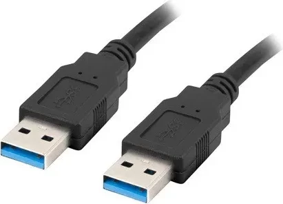 Kabëll USB Lanberg USB-A në USB-A 3.0 0.5m i zi