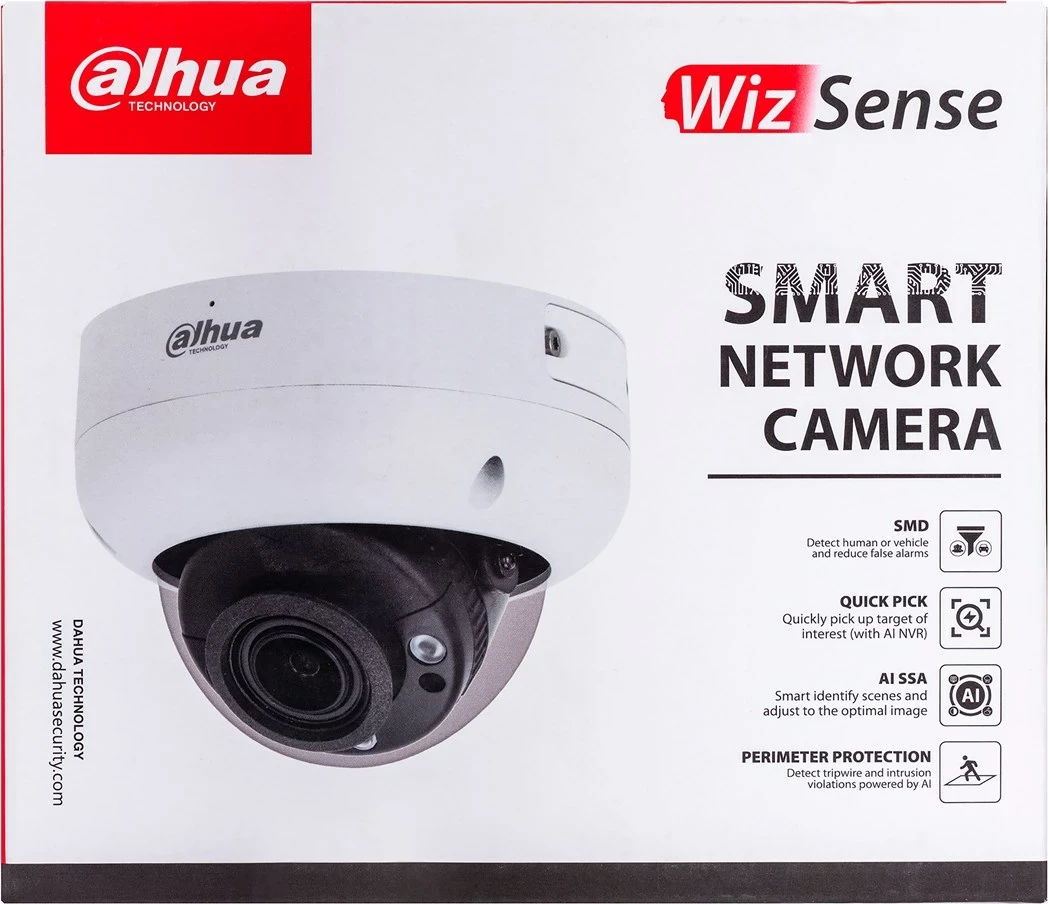 Kamerë IP dome Dahua IPC-HDBW3842R-ZAS-2712, 4K, mikrofon i integruar, IP67, e bardhë