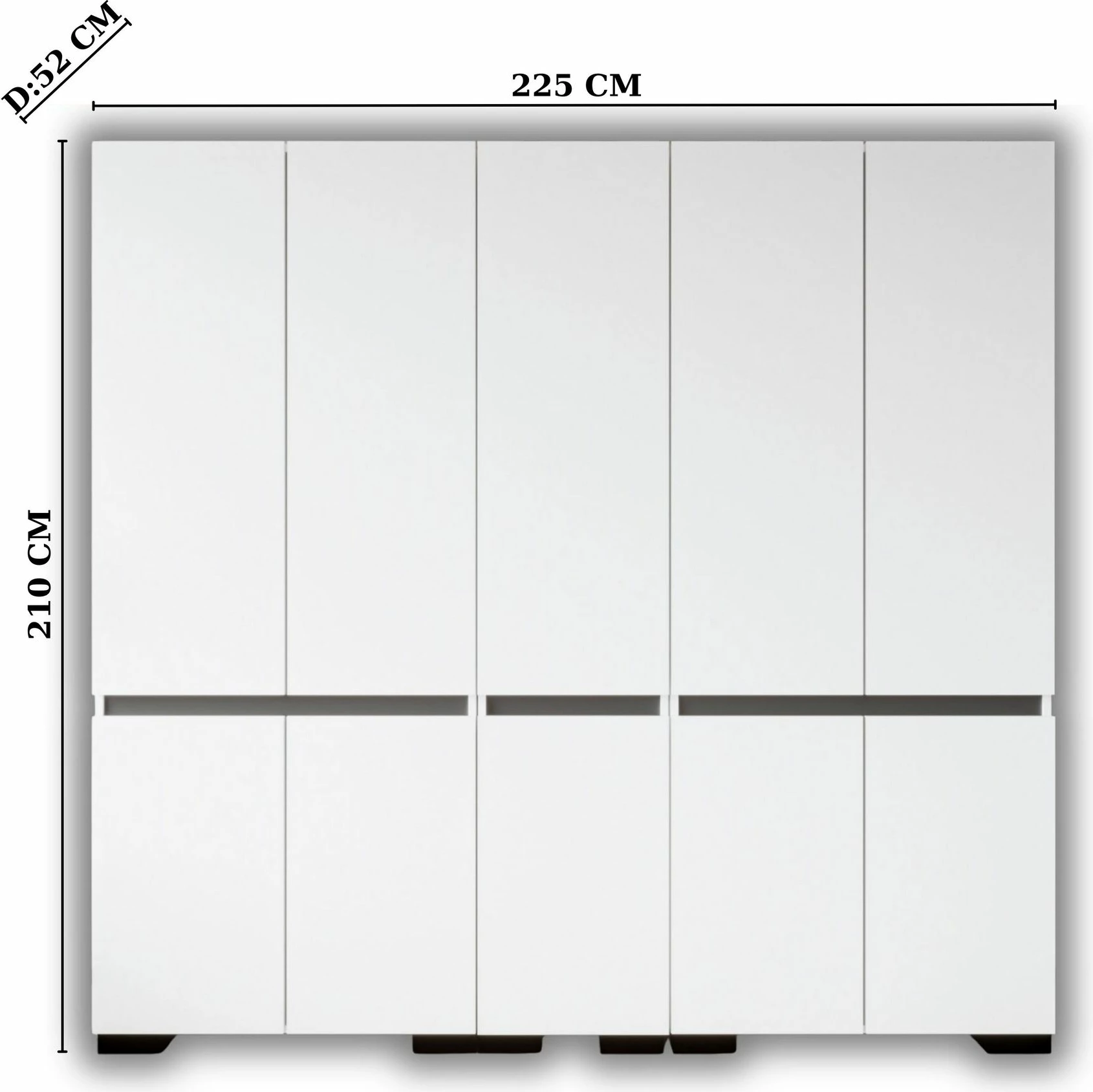 Dollap Skye Decor, Floransa 225, i bardhë dhe antracit v2