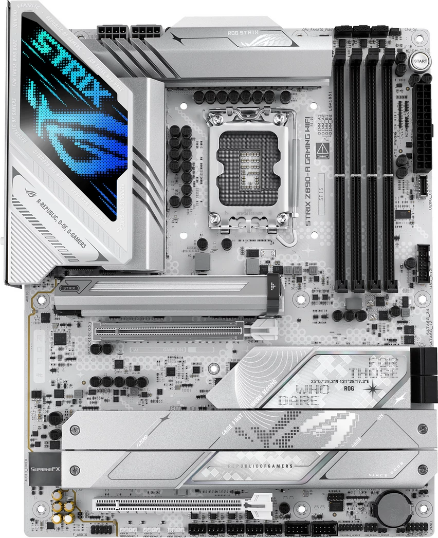 Pllakë amë, Asus ROG Strix Z890-A Gaming WiFi, 90MB1I90-M0EAY0, argjendtë