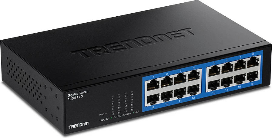 Switch TRENDnet TEG-S17D, 16-Port Gigabit Desktop, i zi