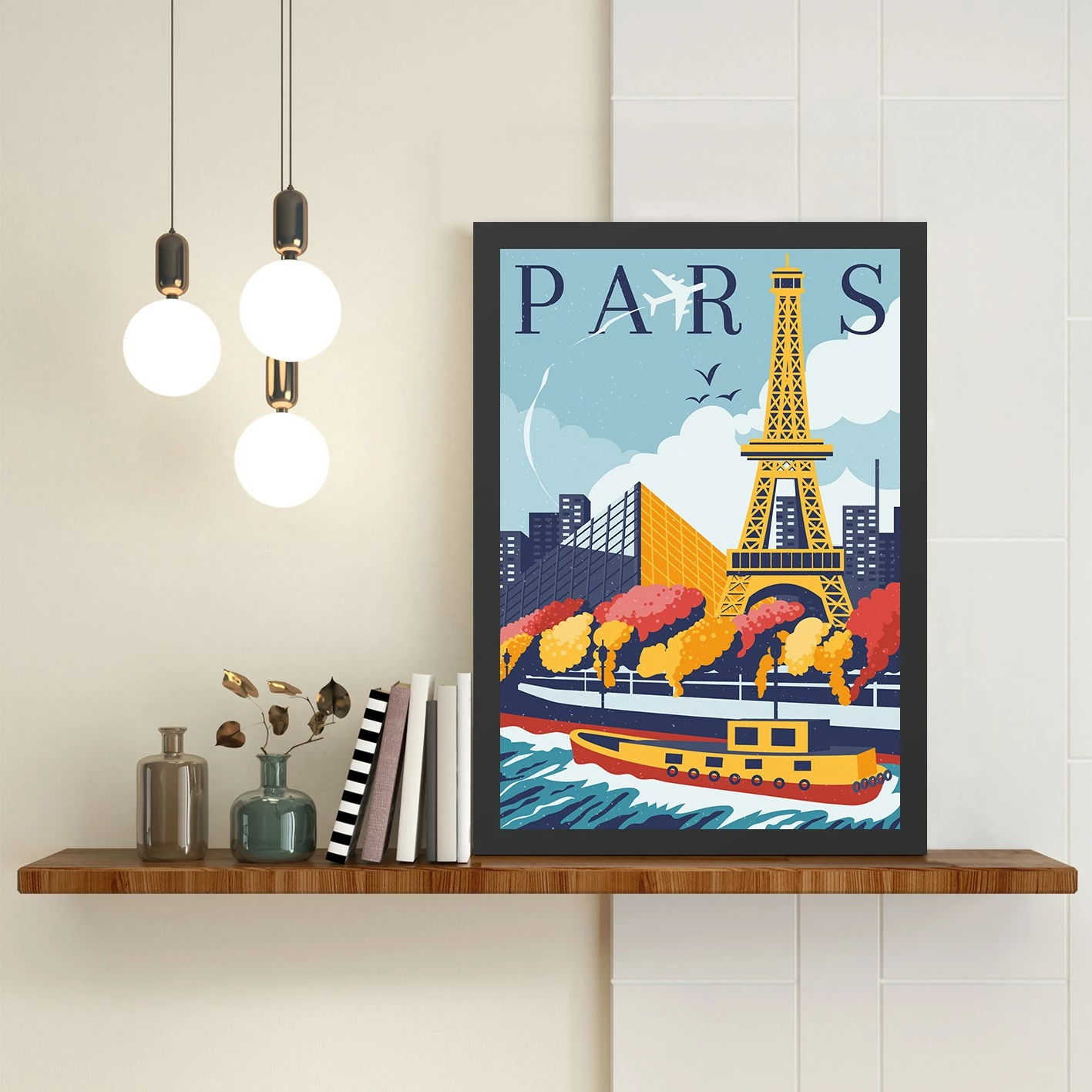 Pikturë dekorative me kornizë MDF, Wallity, Paris 4, 40x55cm