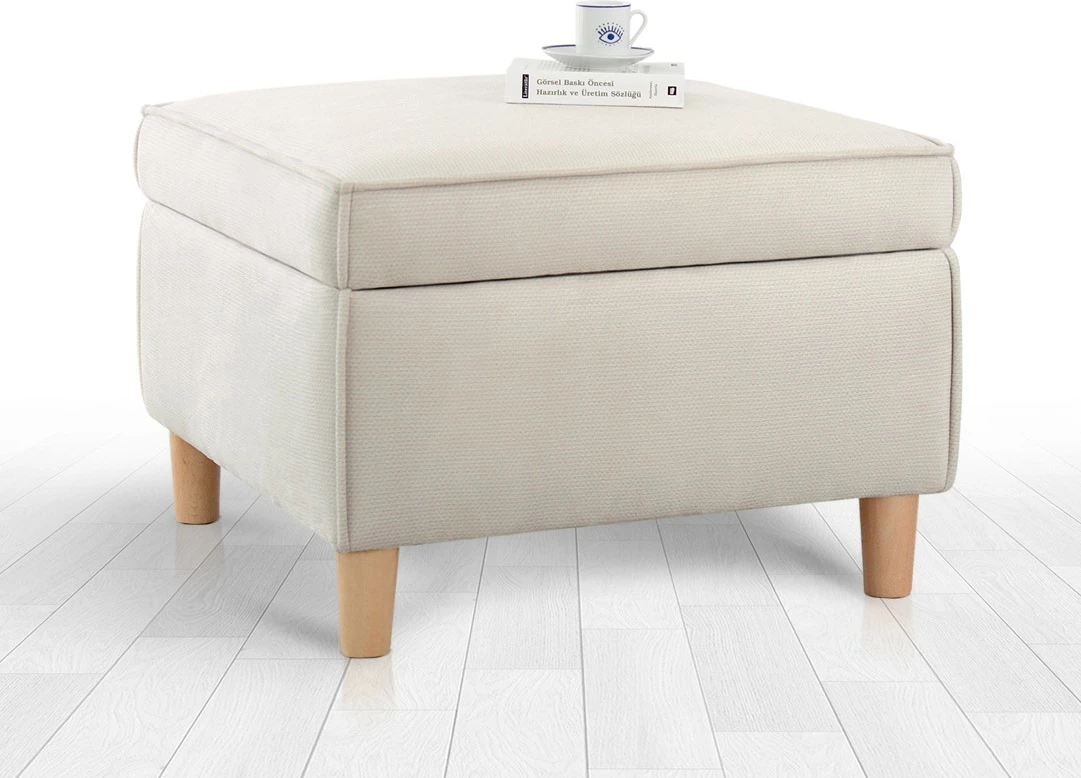 Puf Atelier del Sofa, ngjyrë krem, Roscen