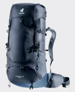 Çantë shpine Deuter Aircontact Lite 50 + 10, 60L, e zezë