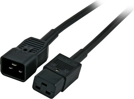 Kablë rryme EFB Elektronik C20 në C19, 1 m, 16A/250V, 3x1.50mm², e zezë