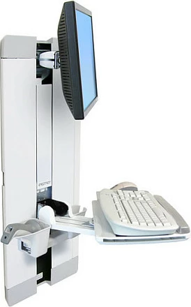 Mbajtës monitori me tastierë Ergotron StyleView Vertical Lift, mur, VESA 75x75/100x100, deri 24", 15 kg, bardhë