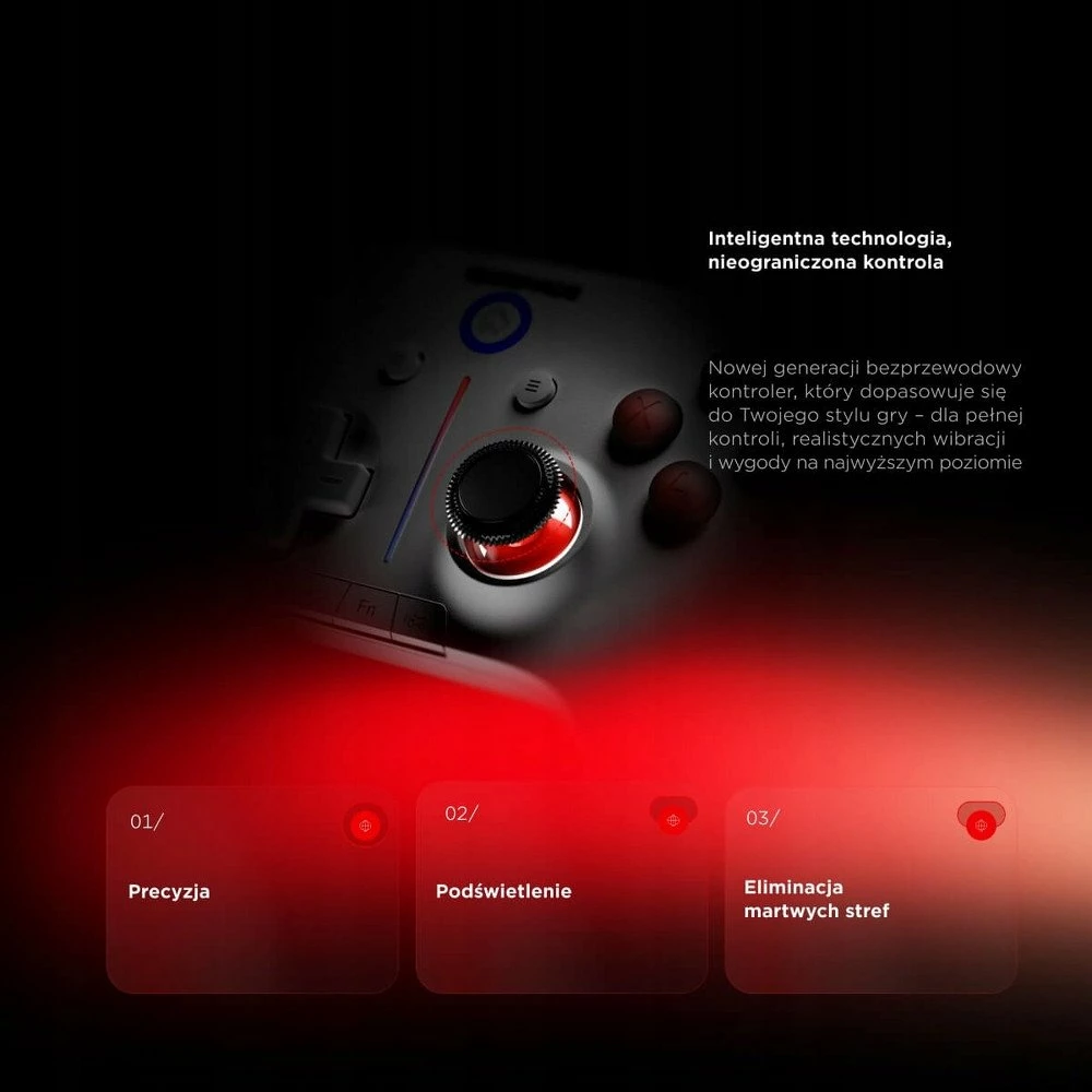 Gamepad Rampage Hydra HYDRA-WHITE, Bluetooth/2.4GHz/USB, RGB, për PC/Switch/telefon, i bardhë