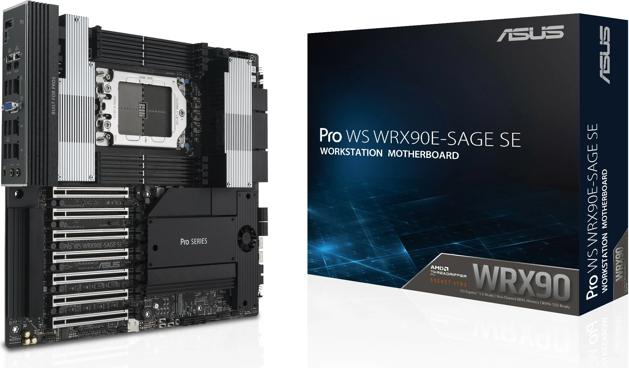 Pllakë amë ASUS PRO WS WRX90E-SAGE SE, AMD, Socket sTR5, DDR5-SDRAM, Octa-channel