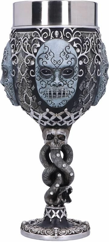 Mug koleksionist NEMESIS NOW Harry Potter Death Eater, resinë me insert inox, zi/gri