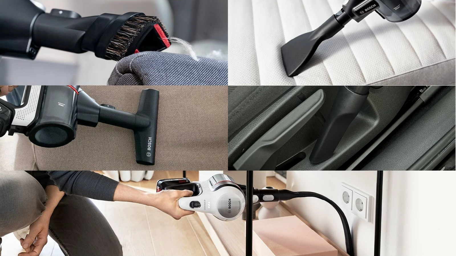 Fshesë elektrike Bosch BSS711W, pa qese, 0.3 L, e zezë, argjendtë, e bardhë