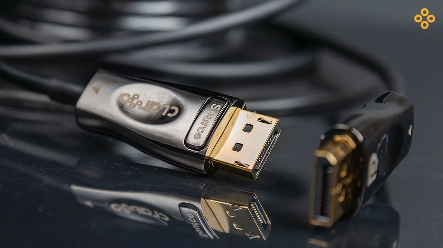 Kabëll optik Claroc DisplayPort 1.4 AOC 8K 5m, ngjyrë e zezë-gri