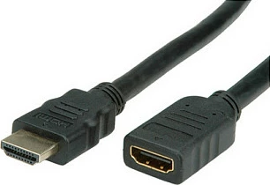 Kabllo zgjatëse HDMI VALUE High Speed me Ethernet, M/F, 1m, 4K@30Hz, e zezë