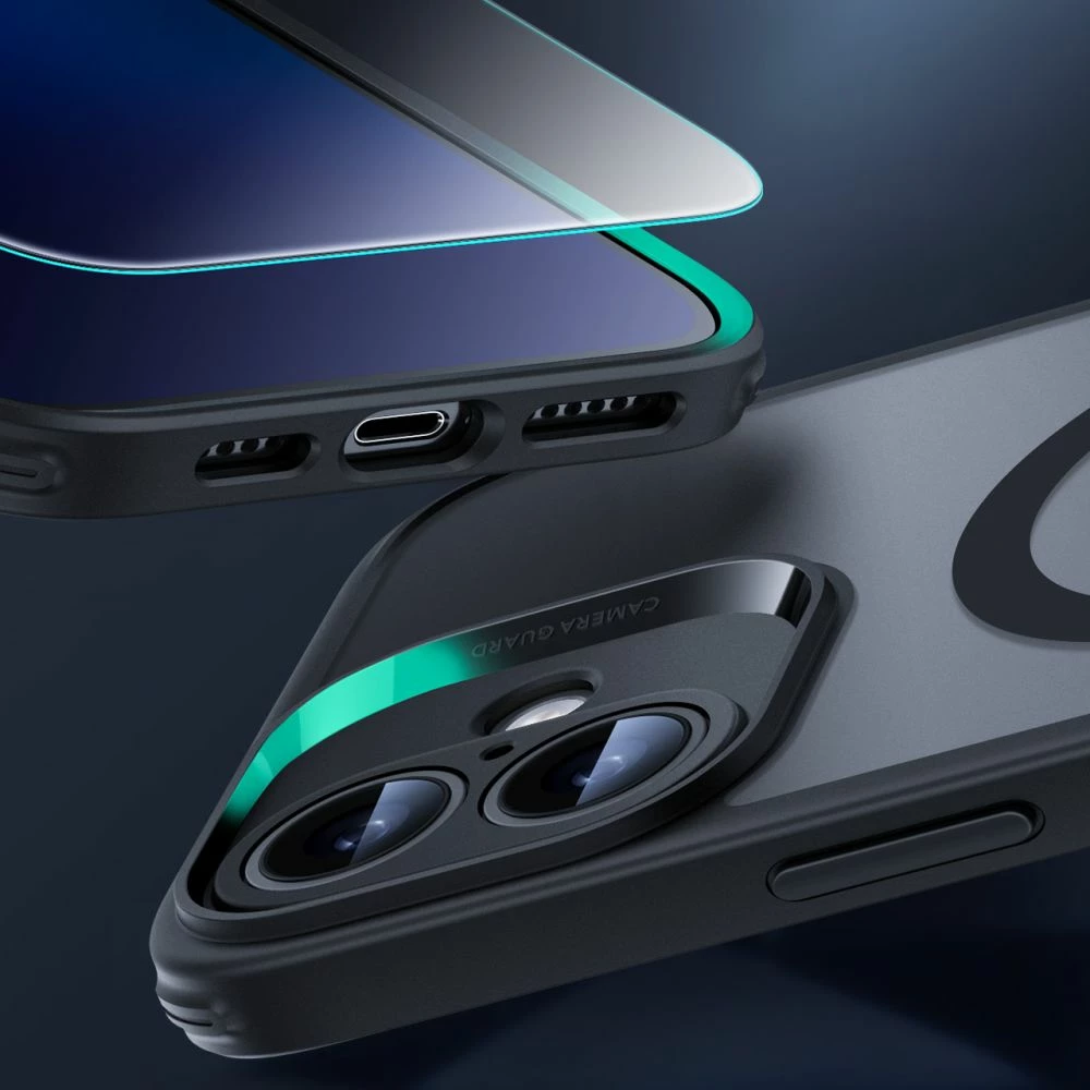 Mbështjellës ESR Classic Pro Set HaloLock MagSafe për iPhone 16, zi, me xham mbrojtës