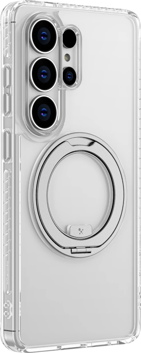 Mbështjellës, AmazingThing Titan Pro MagSpin, për Samsung Galaxy S26 Ultra, me MagSafe dhe unazë 360° me stand, mbrojtje rënie 3.6 m, transparent