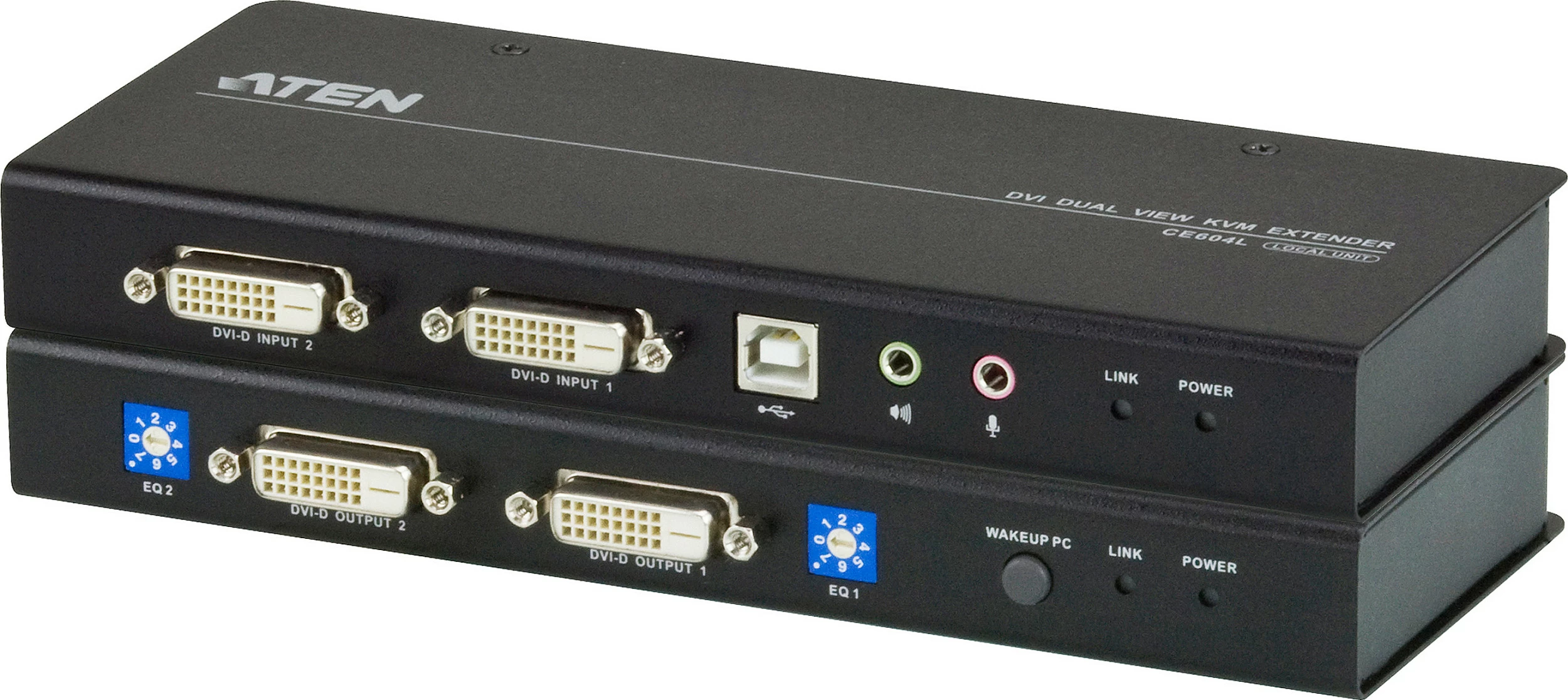 KVM Extender ATEN, Dual View DVI, USB, Audio, RS-232, 60m, zi