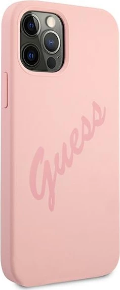 Mbështjellës Guess GUHCP12LLSVSPI për iPhone 12 Pro Max 6.7", rozë