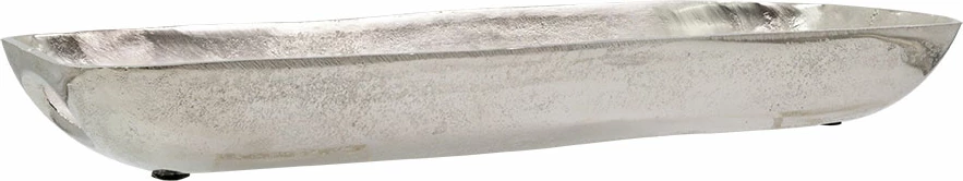 Tabaka dekorative VOBIS, alumin, argjendtë, 14x40x5cm