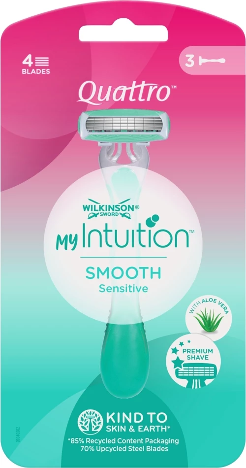Brisqet për femra Wilkinson My Intuition Quattro Smooth Sensitive 3 copë