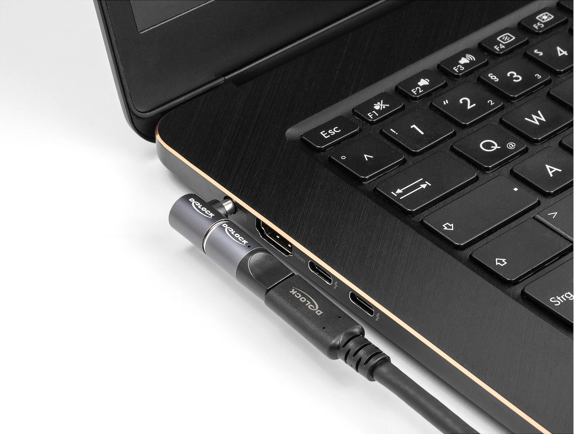 Adapter karikimi laptopi DeLOCK, Lenovo 11.0 x 4.5 mm në konektor magnetik 8-pin, 20 V 3 A, antracit