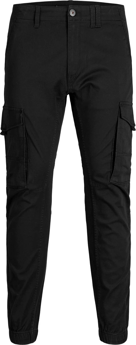 Pantallona cargo Jack & Jones JPSTPAUL JJFLAKE 12139912 për meshkuj, të zeza