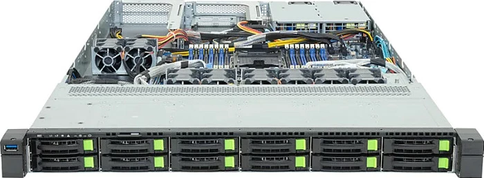 Server barebone Gigabyte R164-SG5-AAV1, Rack 1U, LGA 4710, 1600W, 12x 2.5" hot-swap, 80 PLUS Titanium