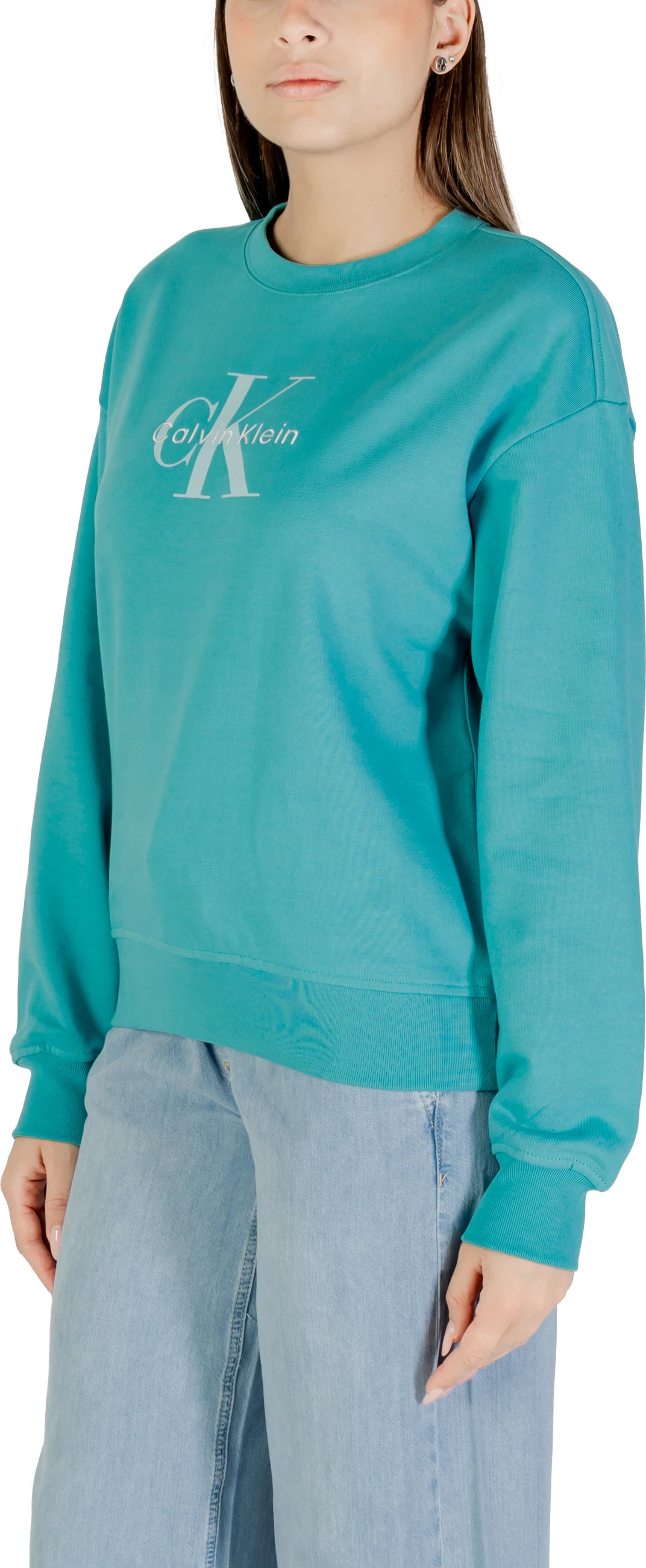 Duks për femra Calvin Klein Jeans LS Monologo French T LV047B234G, blu e çelët [Madhësia: M]