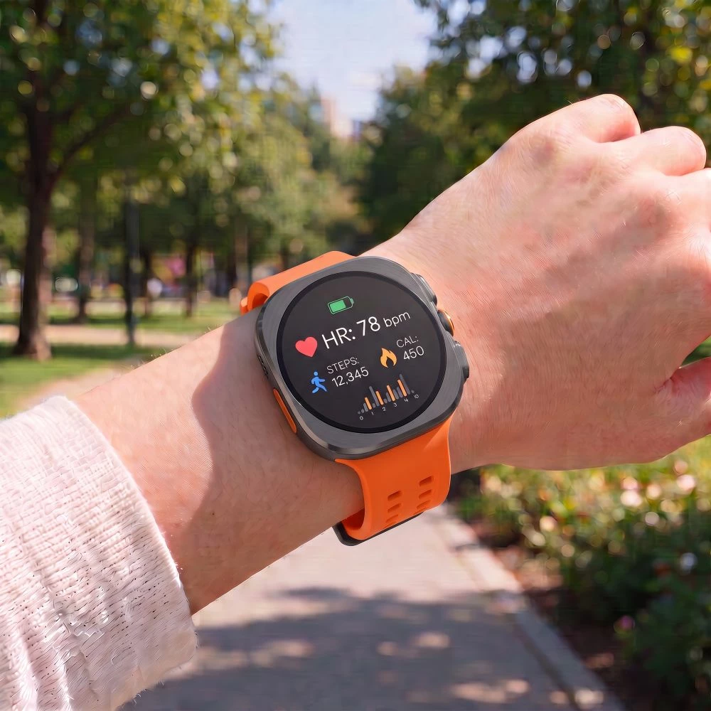 Rrip silikoni Tech-Protect Silicone Air për Samsung Galaxy Watch Ultra 47mm, portokalli, 1 copë