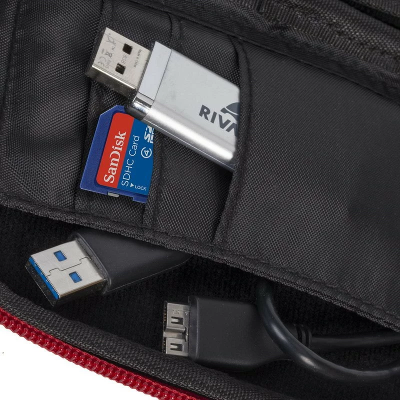 Çantë e fortë RIVACASE Davos 9101 për HDD 2.5", e kuqe