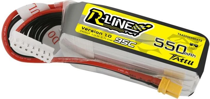 Bateri LiPo Tattu R-Line 550mAh 22.2V 95C 6S1P XT30