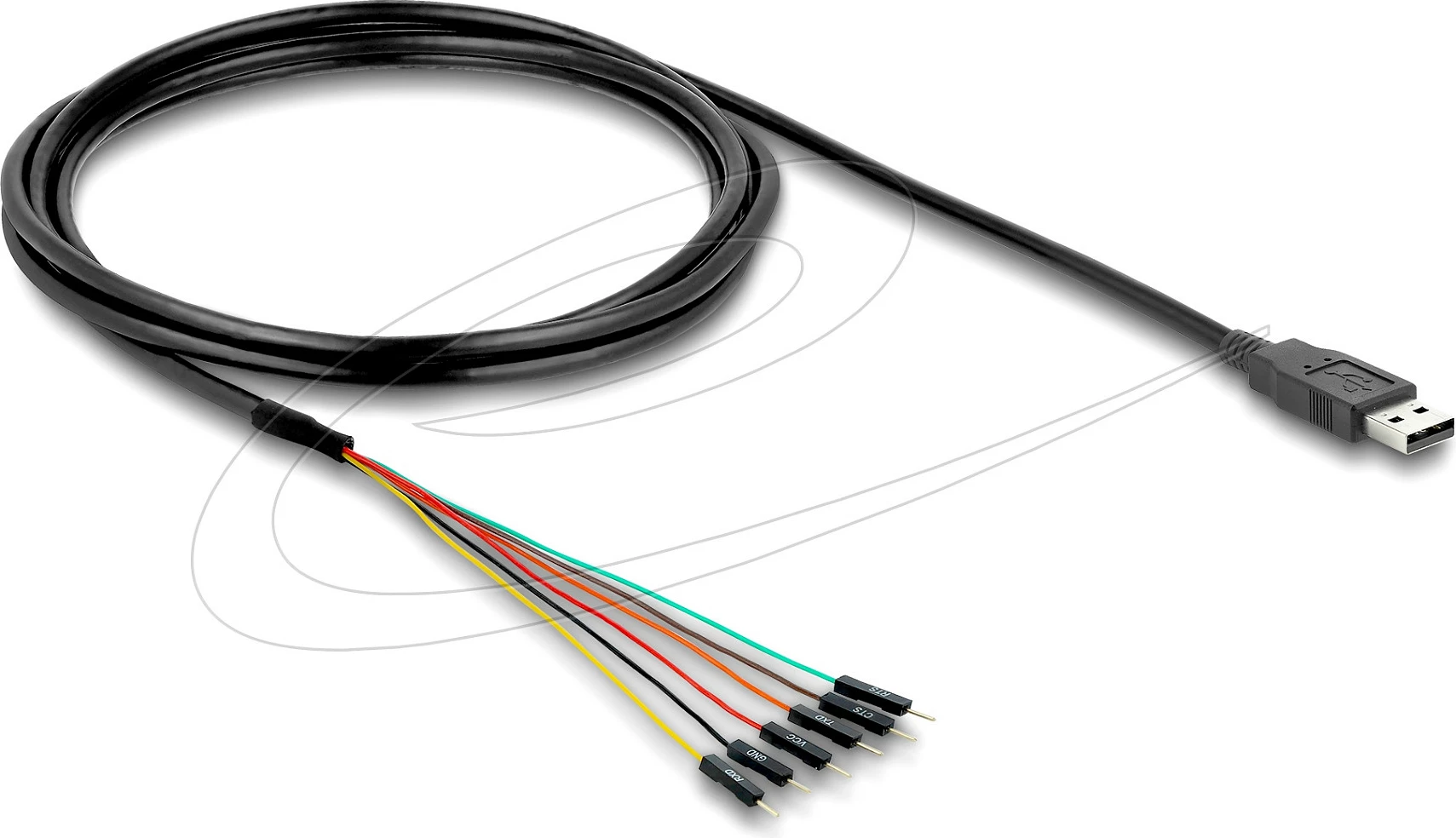 Kabllo/Adapter USB 2.0 DeLOCK 63989, 1.8 m, USB-A mashkull, me dalje pin/jumper, e zezë