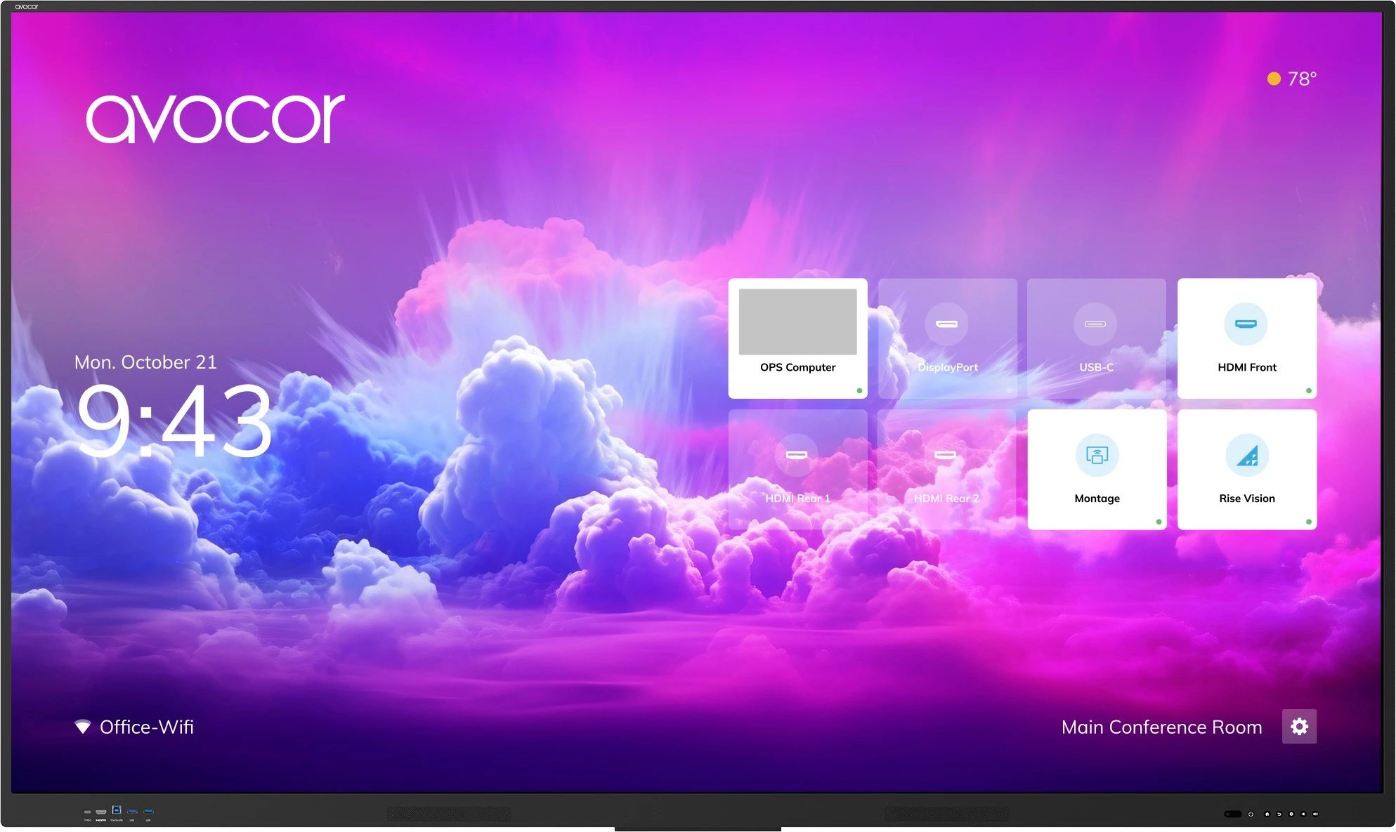 Ekran me prekje AVOCOR E Serie AVE-5550, 55 inç, 4K Ultra HD, Wi-Fi, HDMI, i zi