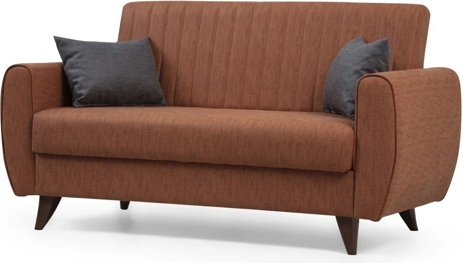 Divan 2-ulësesh që shndërrohet në shtrat, Atelier del Sofa, ngjyrë e kuqe qeramike (Tile Red)