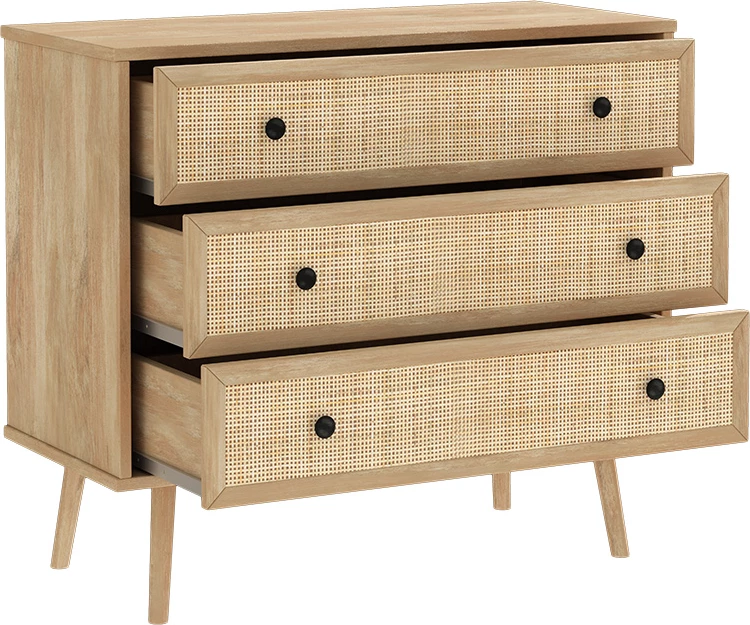 Komodë me 3 sirtarë Oslo sonoma 90x39x79cm