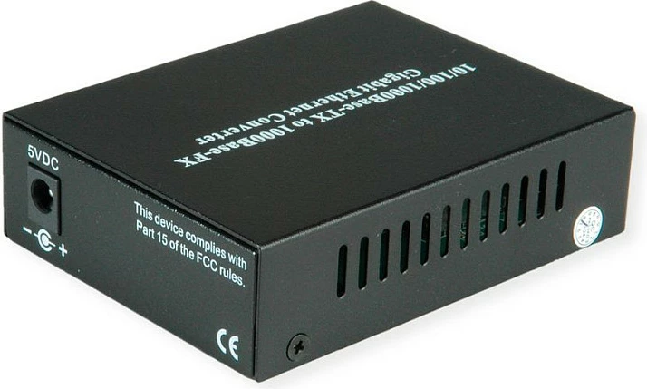 Konvertues rrjeti VALUE 21.99.1199, RJ-45 10/100/1000 në Fibër 100Base-FX LC, i zi