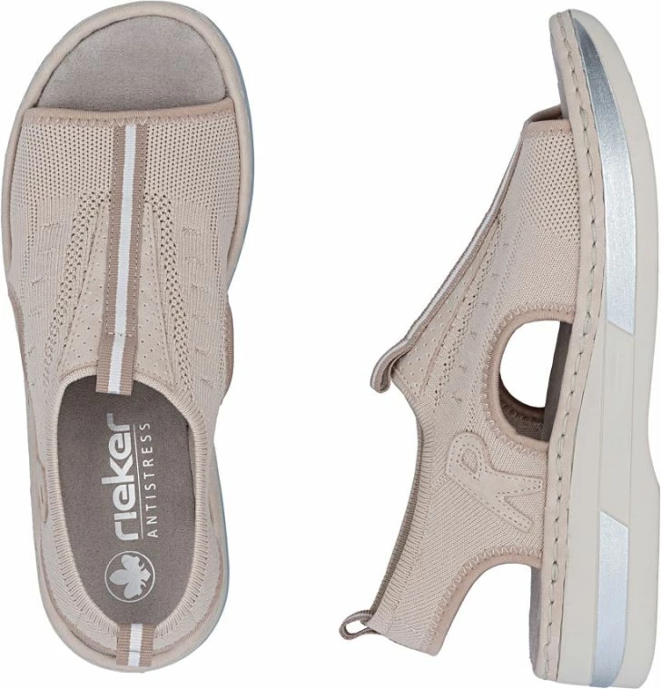 Sandale platforme femra Rieker V59B5-31, rozë