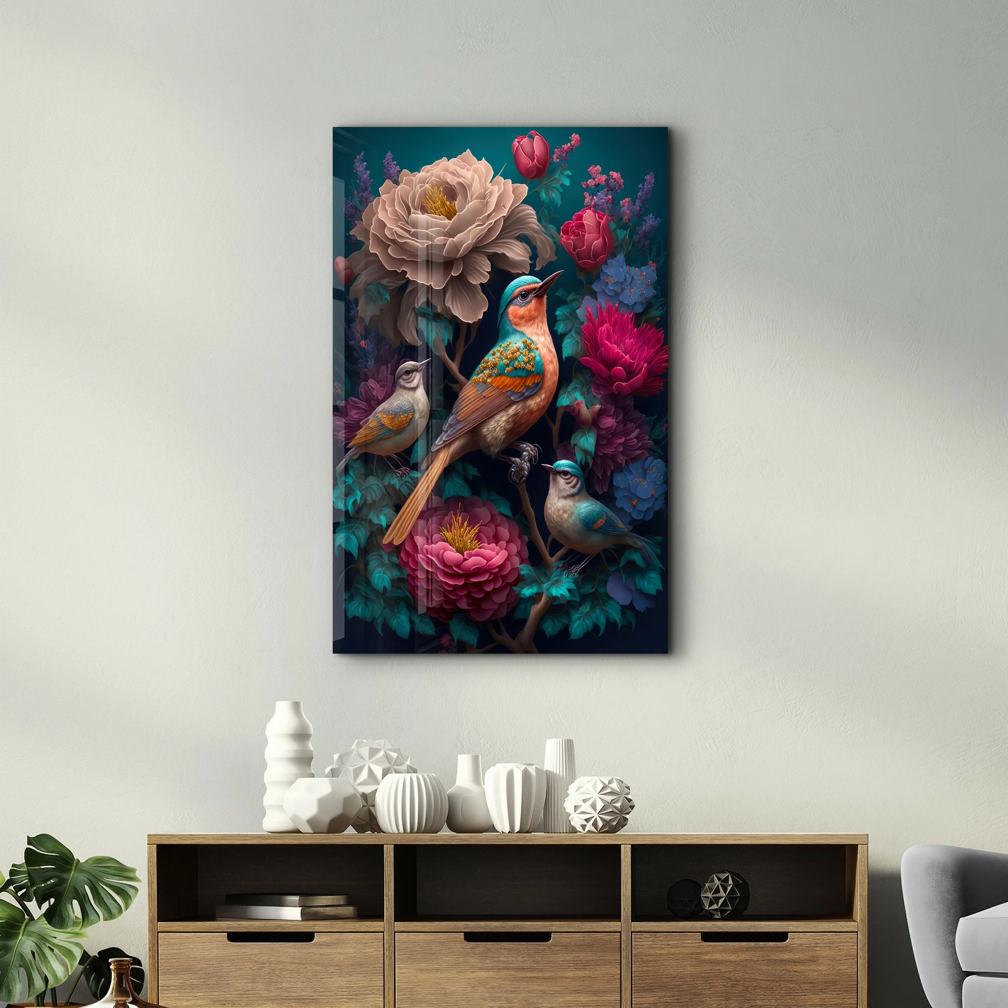 Pikturë dekorative prej xhami të temperuar Wallity, SPR-1310, 70x110cm