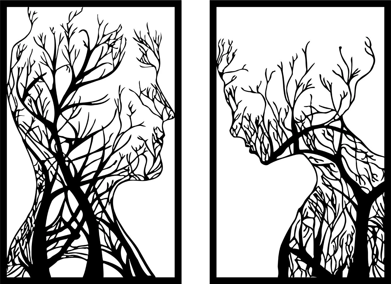 Aksesor dekorativ metalik për mur, Wallity Lutuf, ngjyrë e zezë, 86x63cm