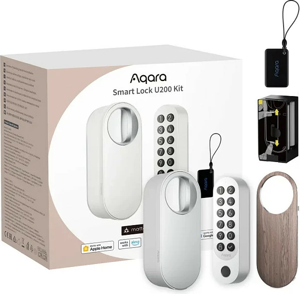 Bravë smart Aqara U200, Bluetooth/Matter over Thread, shenjë gishti & NFC, e bardhë