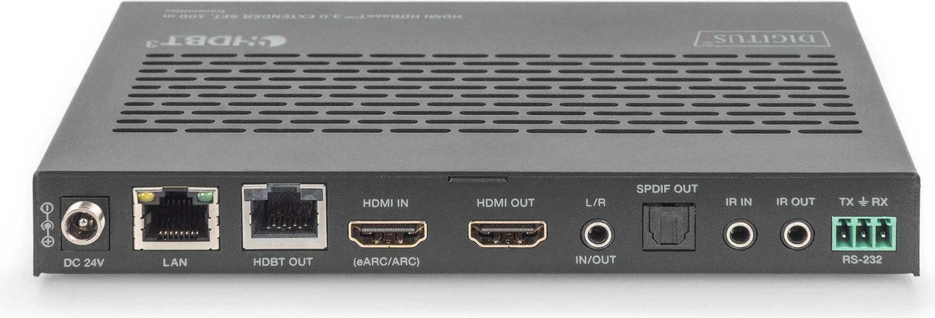 HDMI Extender Digitus HDBaseT 3.0 Set, transmetues & pranues, 100m, Cat6a, e zezë