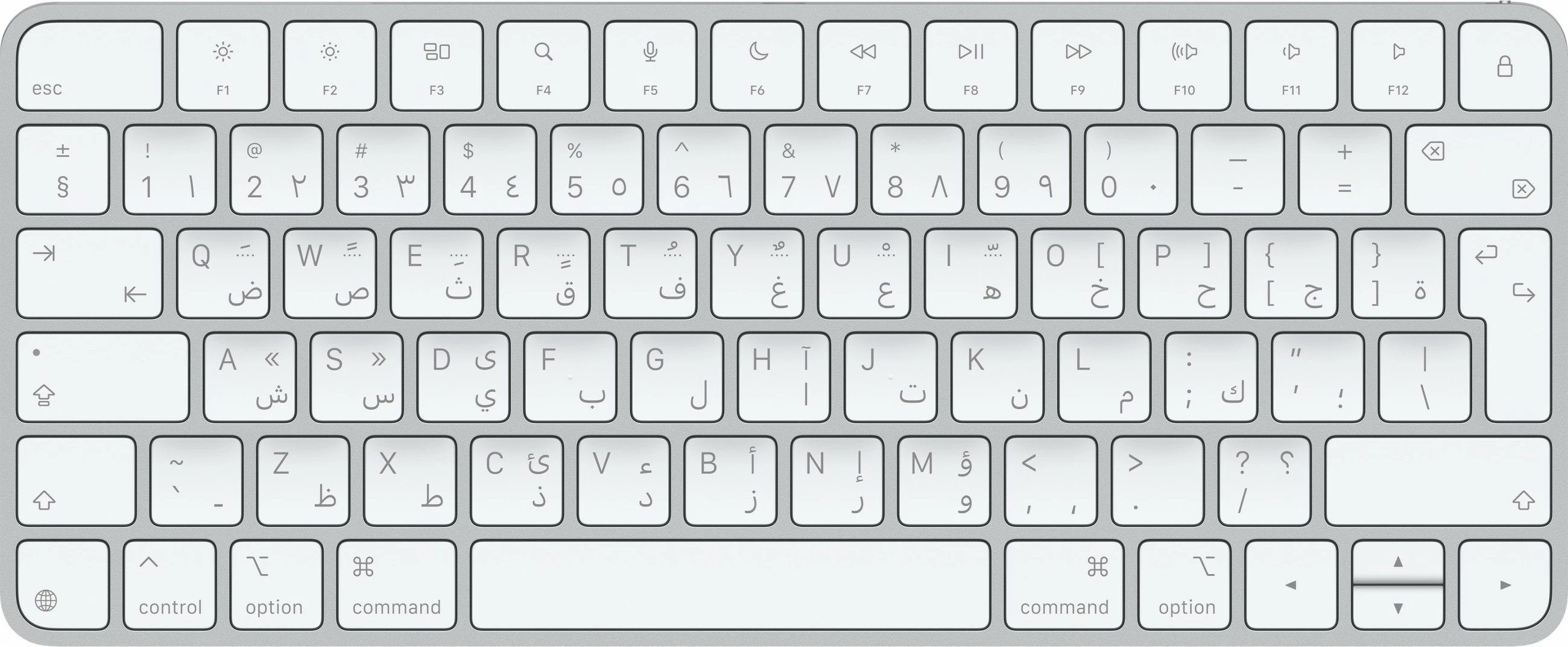 Tastierë Apple Magic Keyboard, USB Type-C + Bluetooth, QWERTY Arabisht, e bardhë