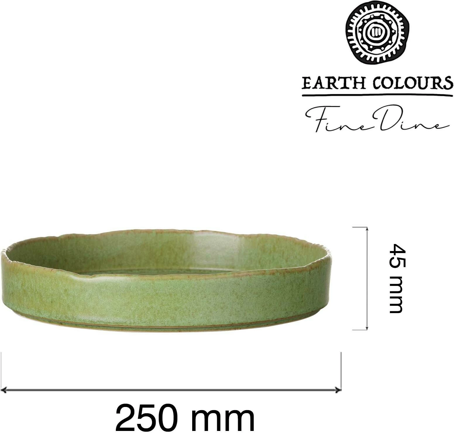 Pjatë me buzë të lartë Fine Dine Edenic 250 mm, e gjelbër, set 2 copë