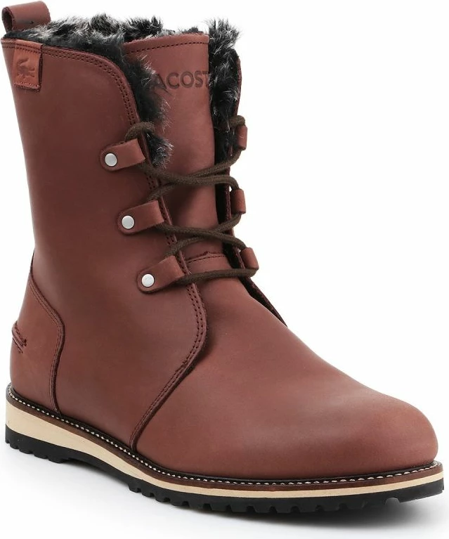 Këpucë të larta Lacoste për femra, ngjyrë kafe