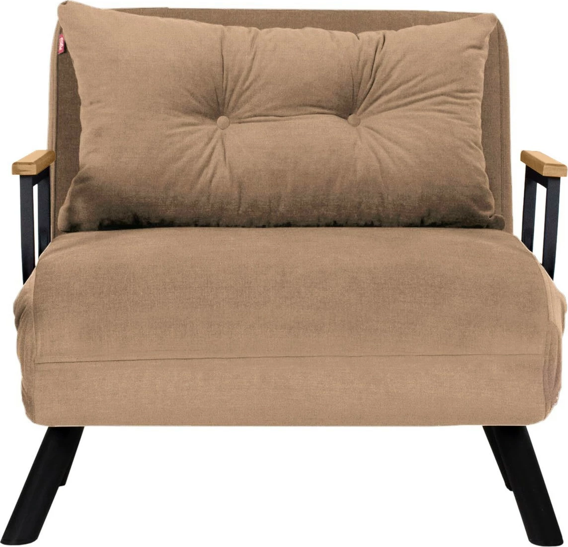 Krevate-kolltuk një vendësh Sando, kafe e çelët, Atelier del Sofa