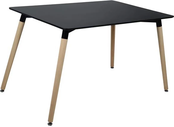 Tavolinë ngrënieje, FH008.02, ngjyrë e zezë, 120x80x73 cm, këmbë ahu