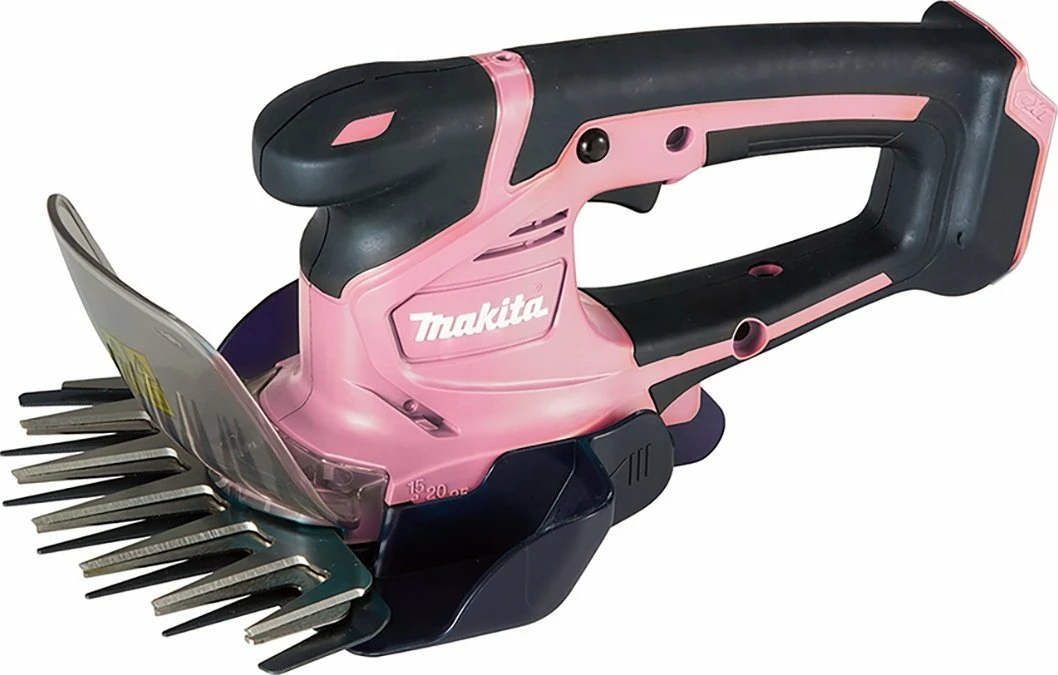 Gërshërë bari dhe shkurresh Makita UM600DZP 12V CXT 2-në-1, BODY pa bateri/karikues, rozë, set me teh bari + enë bari