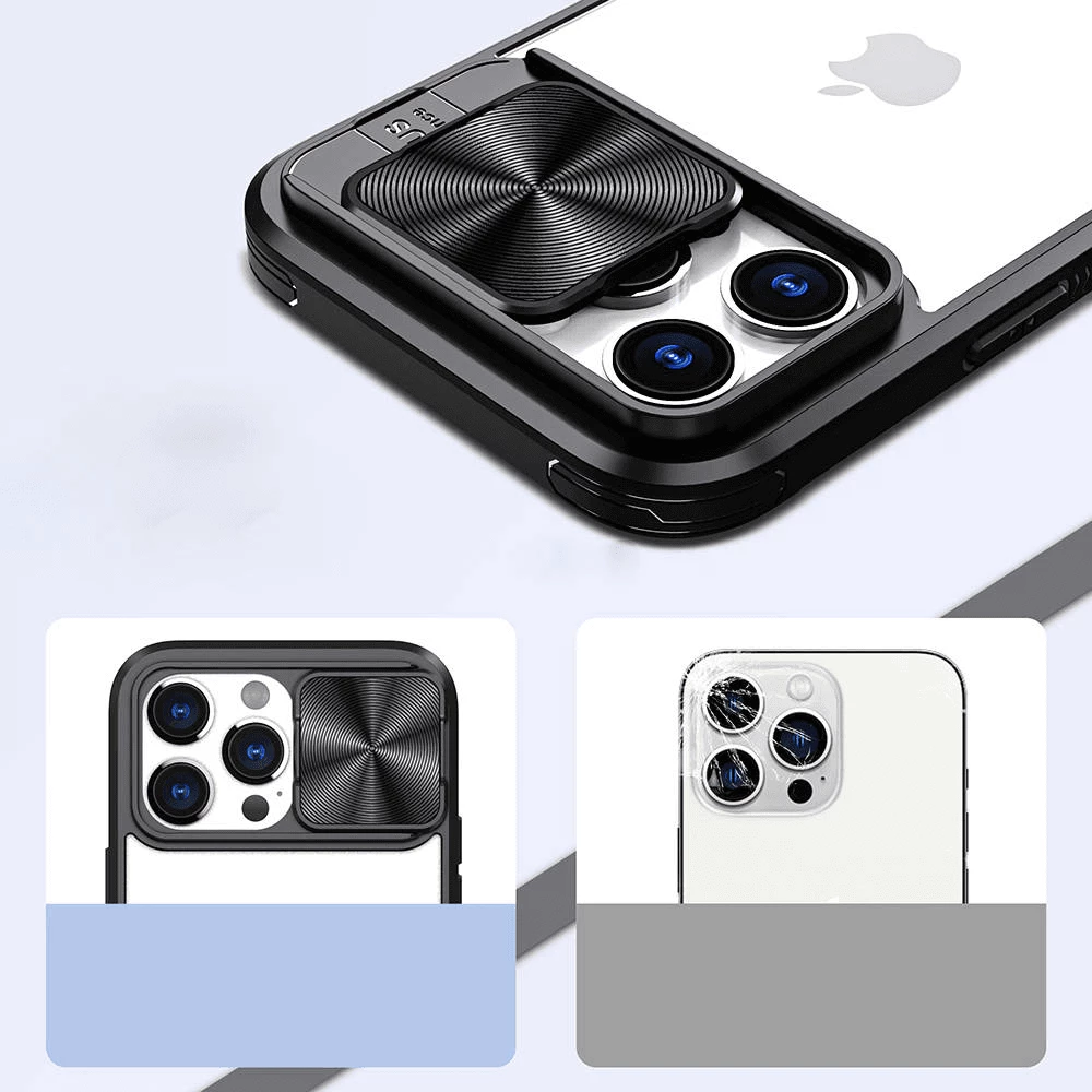 Mbështjellës ONASI Lens Cover MPN 18047 për iPhone 15 Plus, silikon, mbrojtje kamere, transparent/zi